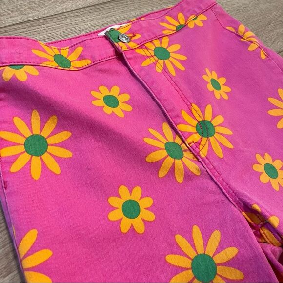 We the Free People Youthquake Printed Crop Flare Jean Floral Wide Leg Size 30 - Picture 3 of 8